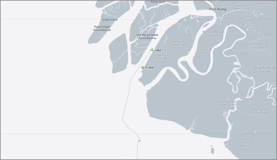 Iran-flagged cargo vessels at Port Klang on October 13 (Credit: Marine Traffic)