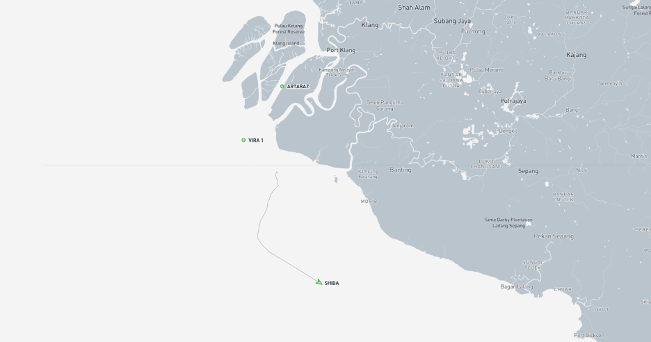 Iran-flagged cargo ships at Port Klang on August 21 (Credit: Marine Traffic)