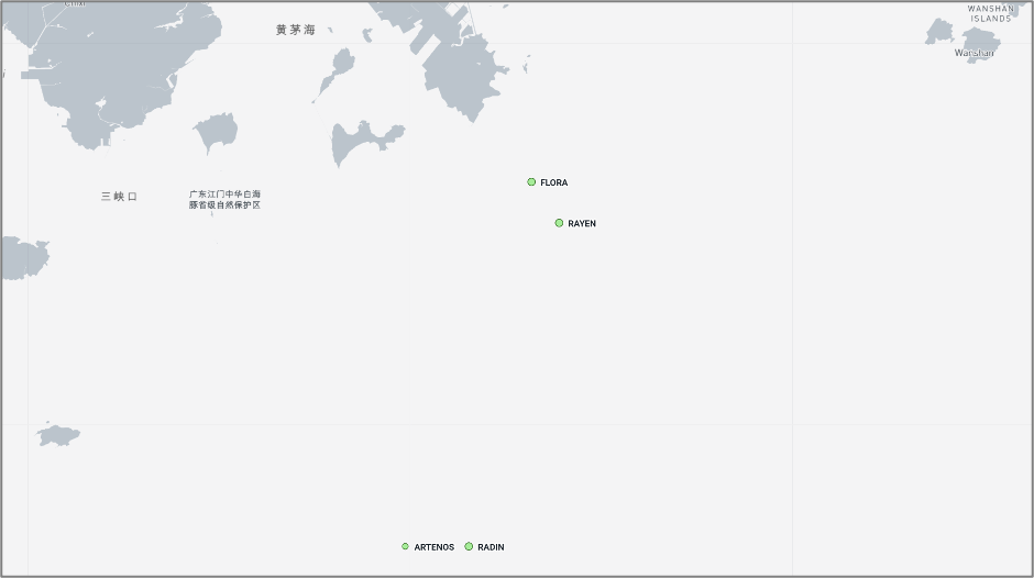 Iran-flagged cargo vessels at Zhuhai, China on August 3 (Credit: Marine Traffic)