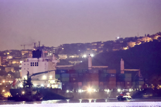 Iran-flagged cargo ship in the Turkish Straits and Aegean on August 30 (Credit: @ YorukIsik / X)