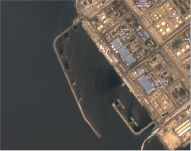 Tankers moored at Assaluyeh on August 17 (Credit: ESA Copernicus)