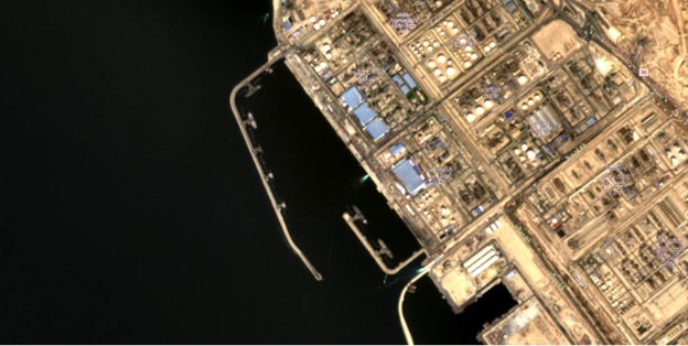Tankers at Assaluyeh Port, Iran, on October 27 (Credit: ESA Copernicus)