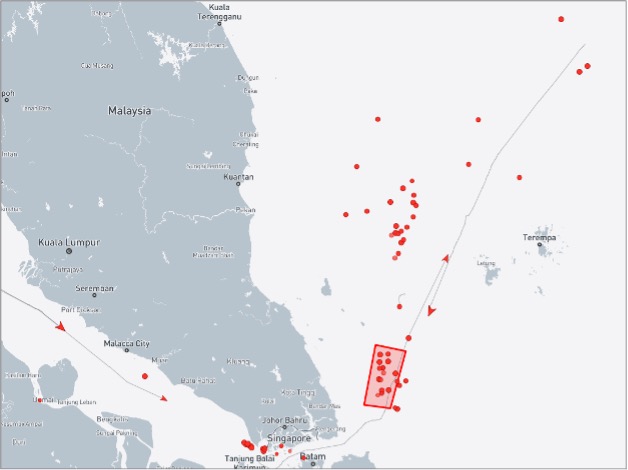 Ghost Armada tankers near the EOPL on October 2 (Credit: Marine Traffic)