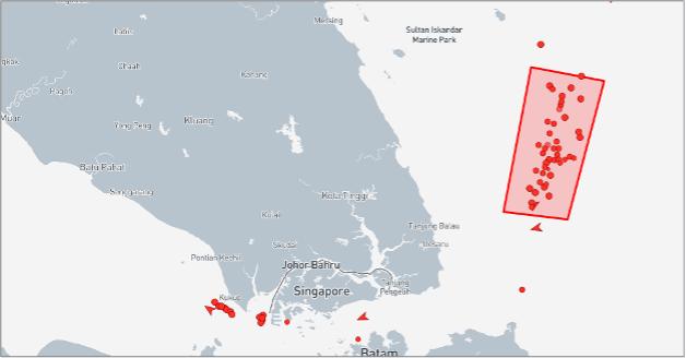 UANI Ghost Armada tankers broadcasting their location on AIS on August 19 (Credit: Marine Traffic)