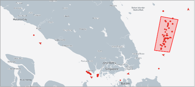 UANI Ghost Armada tankers broadcasting on AIS in EOPL on August 20 (Credit: Marine Traffic)