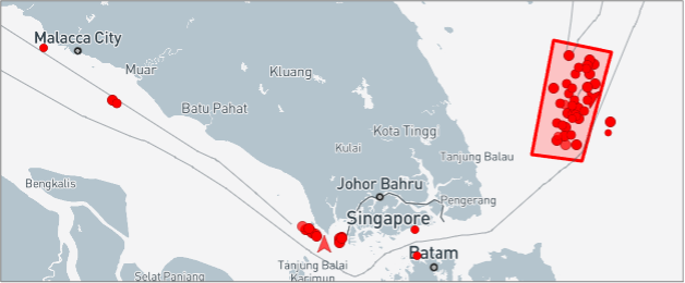 UANI Ghost Armada tankers broadcasting on AIS in the EOPL on September 8 (Credit: Marine Traffic)\