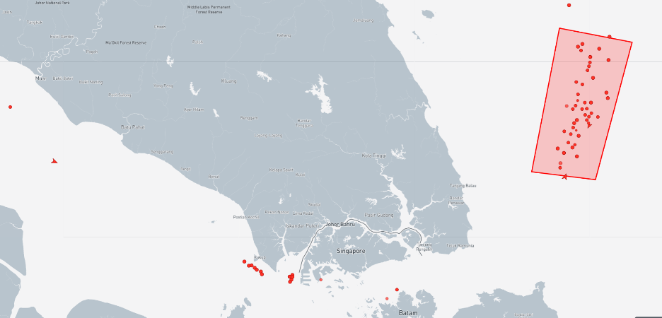 UANI Ghost Armada tankers broadcasting on AIS in EOPL on August 21 (Credit: Marine Traffic)