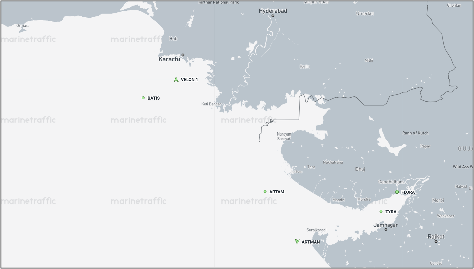 Iran-linked containership at Mumbai Container Terminal on September 1 (Credit: Marine Traffic)