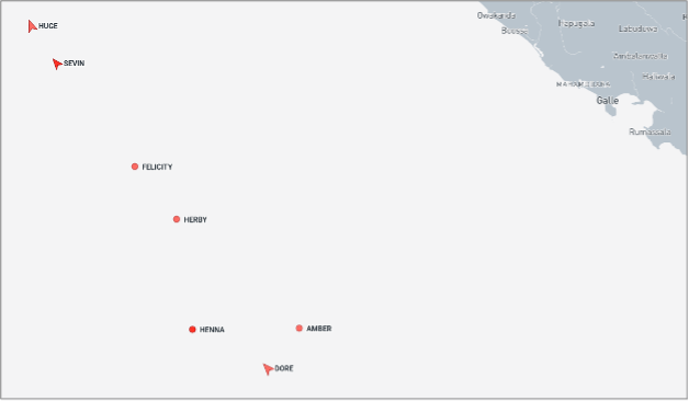 Iran-flagged tankers in ballast near Galle, Sri Lanka on August 3 (Credit: Marine Traffic)