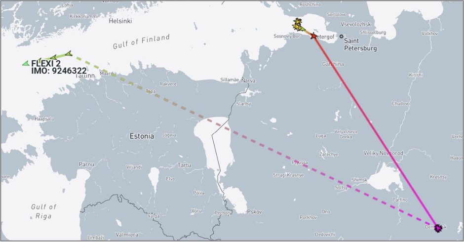 Iran-flagged cargo ship departed Bronka Port, Russia on September 30 (Credit: Marine Traffic)