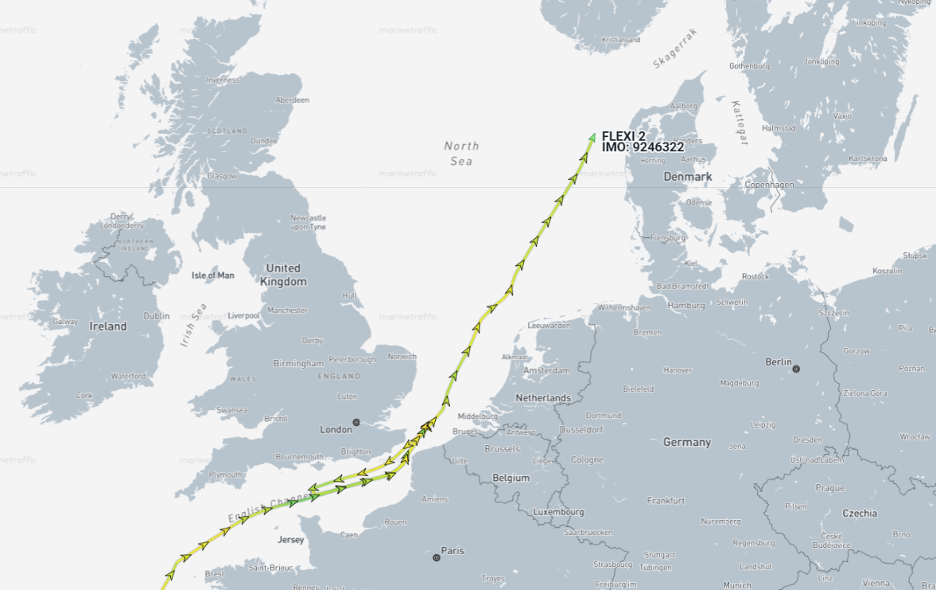 Iran-flagged cargo ship in the Atlantic Ocean on September 22 (Credit: Marine Traffic)