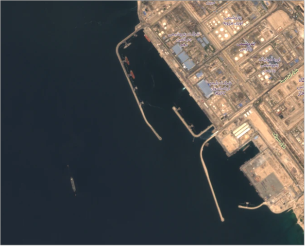 Tankers loading at Assaluyeh Port on June 24 (Credit: ESA Copernicus)