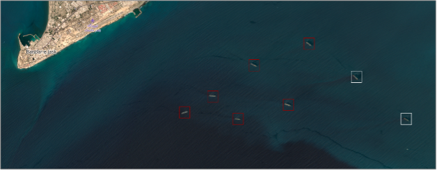 Iran linked tankers anchored near Jask, Iran on June 8 (ESA: Copernicus)