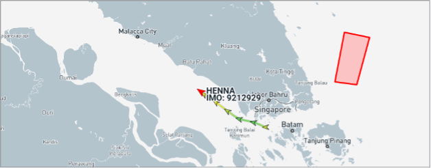 Iran-flagged tanker transiting the Singapore Strait empty on July 16 (Credit: Marine Traffic)