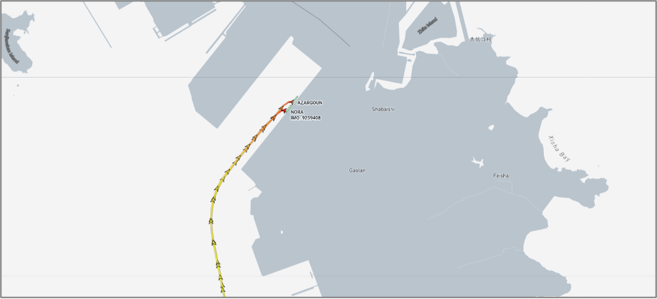 Iran flagged vessels in Zhuhai Port, China, on June 26 (Credit: Marine Traffic)