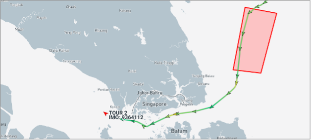 Iran flagged tanker transiting the Singapore Strait on June 22 (Credit: Marine Traffic)