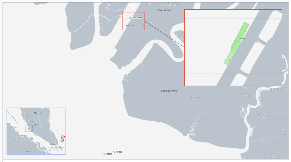 Iran-flagged vessels at Port Klang on July 15 (Credit: Marine Traffic)