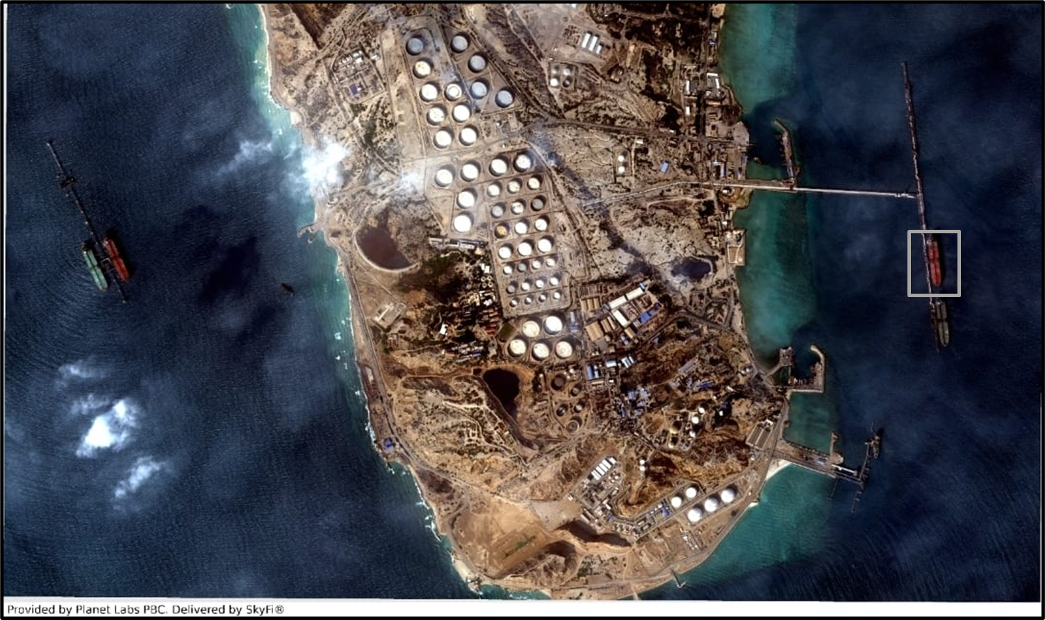 kharg island satellite imagery
