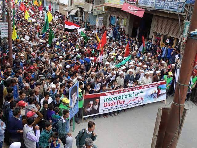 Quds Day rally in Kashmir (Source: AhlulBayt News Agency)