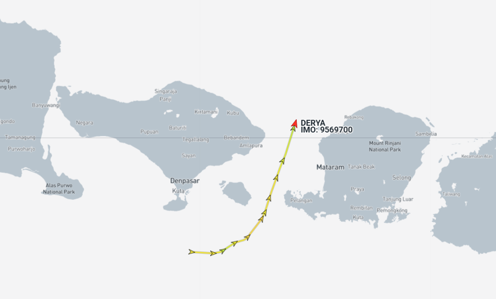 Iran flagged container tankers transiting the Lombok Strait on May 3 & 4 (Credit: Marine Traffic)