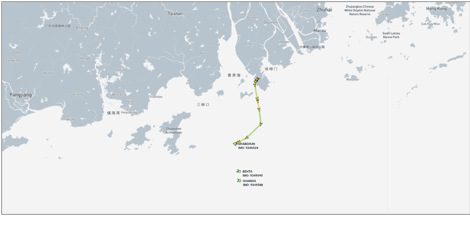 Iran flagged container ships at Zhuhai, China, on May 12 (Credit: Marine Traffic)