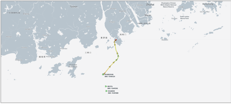 Iran flagged container ships at Zhuhai, China, on May 11 (Credit: Marine Traffic)