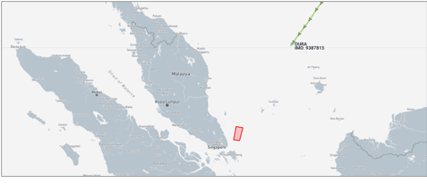 Iran flagged bulk cargo ship sailing in South China Sea on May 15 (Credit: Marine Traffic)