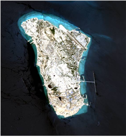 No tankers loading at Kharg Island on May 15 (Credit: EOS Landviewer)