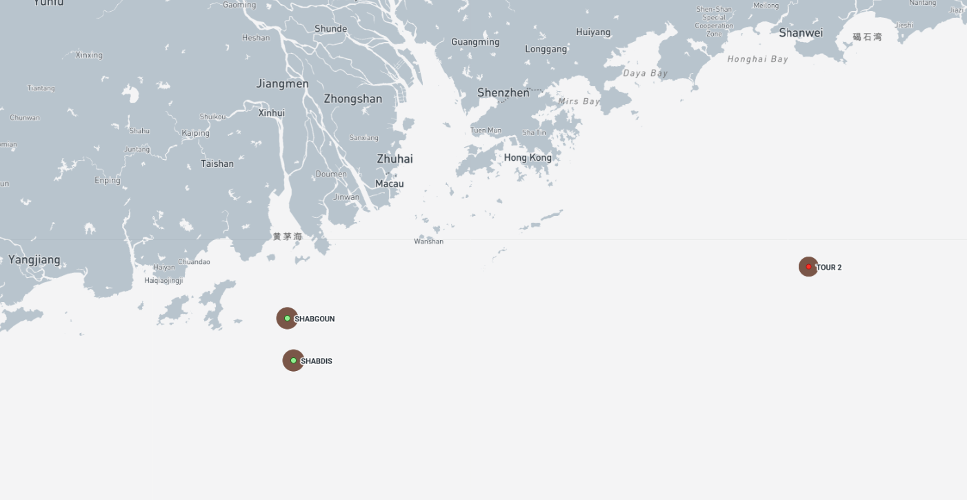 Iran flagged container ships at Zhuhai, China, on May 20 (Credit: Marine Traffic)