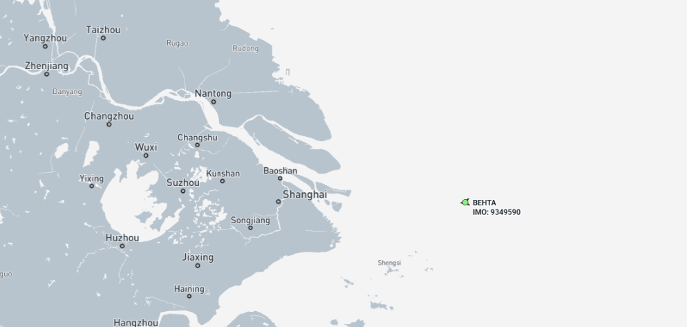 Iran flagged container ships near Shanghai, China, on May 21 (Credit: Marine Traffic)