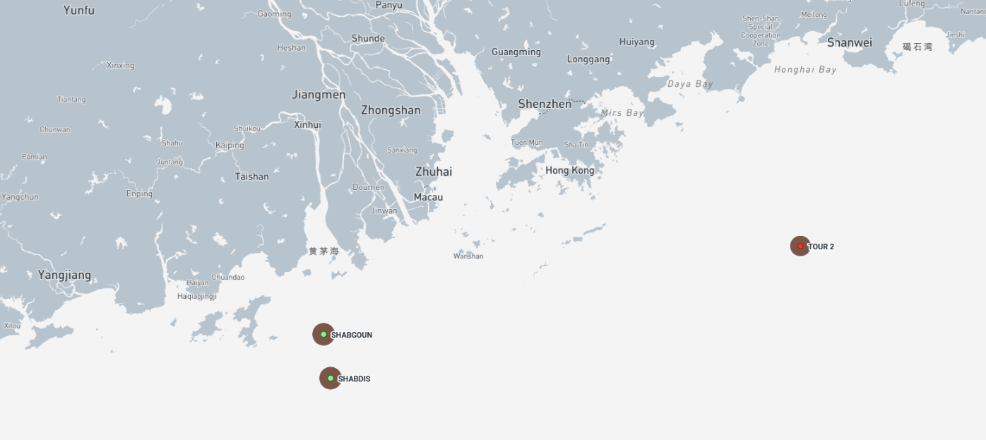 Iran flagged container ships at Zhuhai, China, on May 21 (Credit: Marine Traffic)