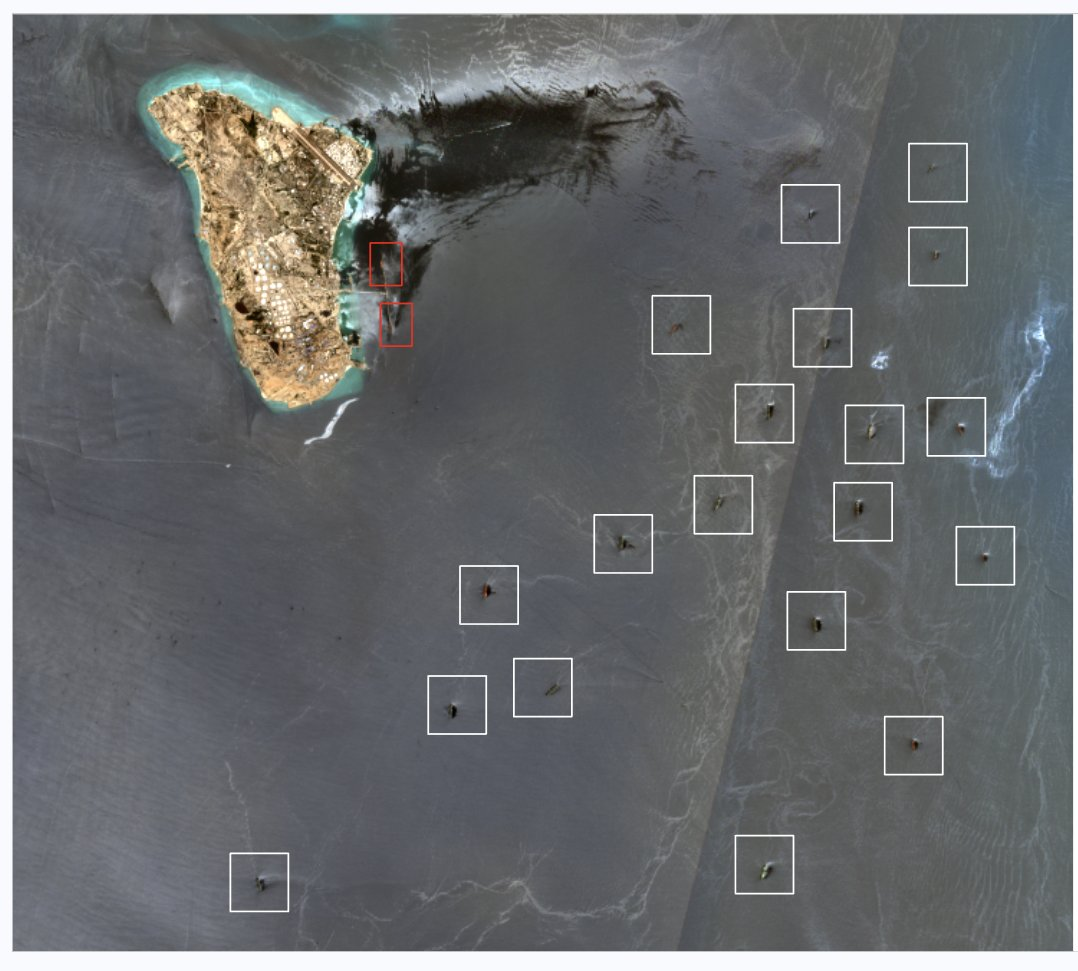 Iran linked tankers anchored near Kharg Island on May 21 (Credit: ESA Copernicus)