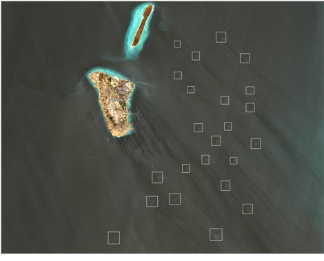 Iran linked tankers anchored near Kharg Island on May 26 (Credit: ESA Copernicus)
