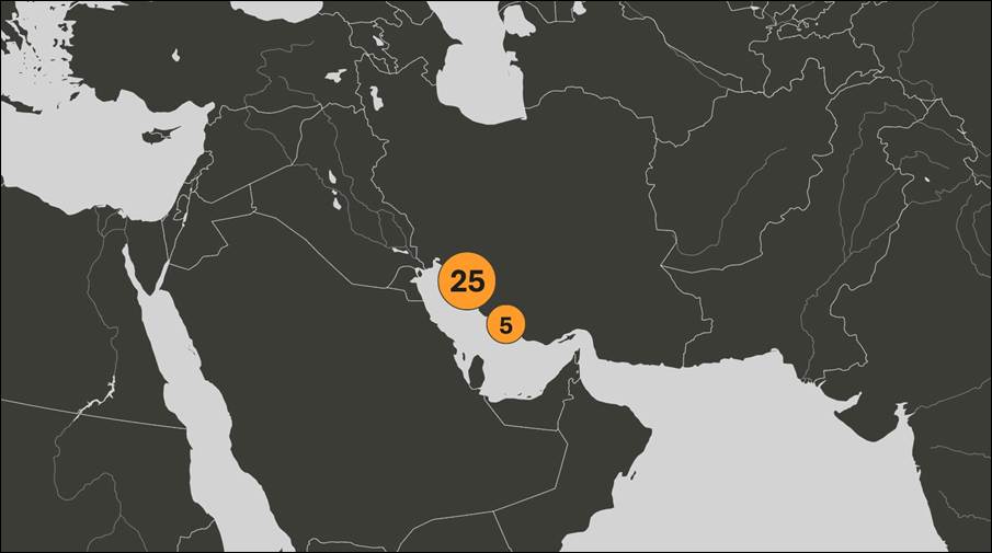 map of iranian tankers persian gulf mar 24
