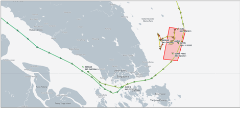 Iran-flagged cargo ships at the Malaysian EOPL on June 10