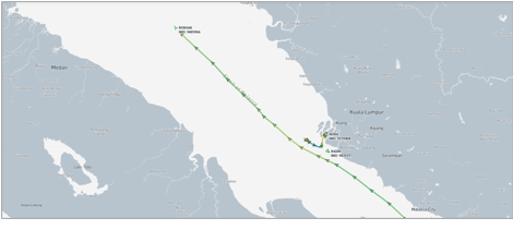 Iran-flagged cargo ships at Port Klang, Malaysia, on June 11 (Credit: Marine Traffic)