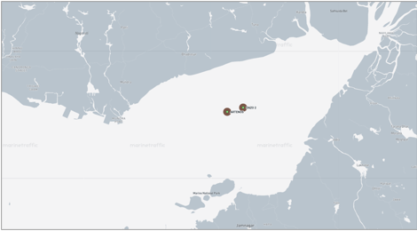 Iran-flagged container ships in Indian waters on June 12 (Credit: Marine Traffic)