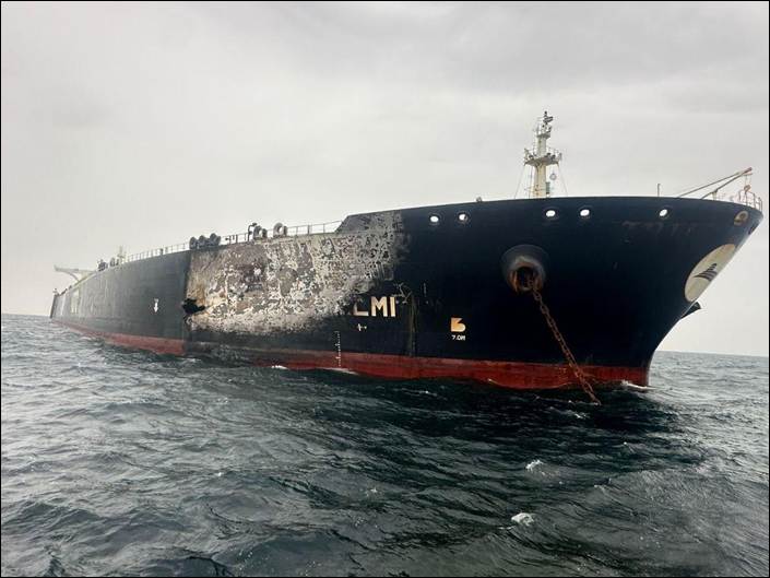 Picture of tanker attacked on March 31
