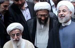 Ahmad Jannati (Left) pictured with Former President Hassan Rouhani (Right)