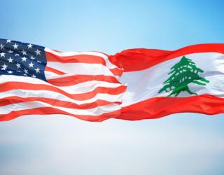 Lebanon and United States flag